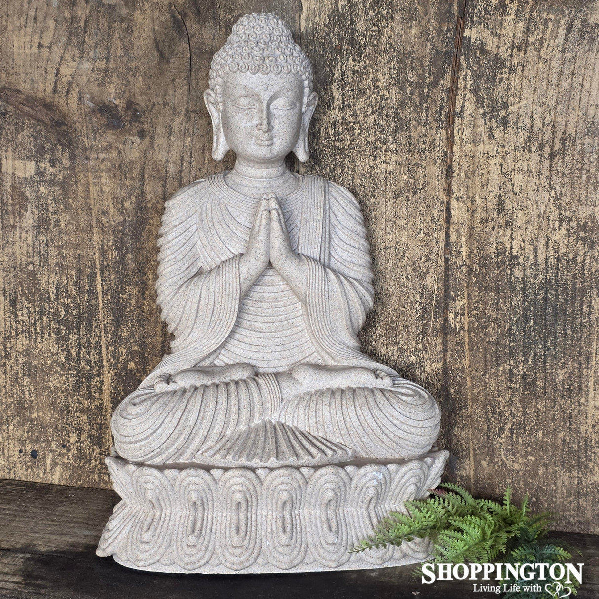 Meditating Cream Buddha (Lge)