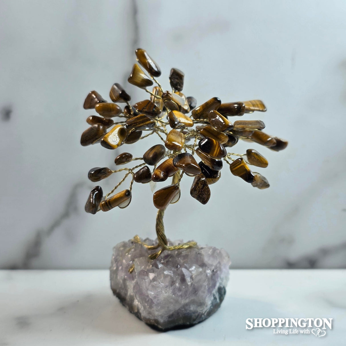 Crystal Gemstone WireTree - Tigers Eye
