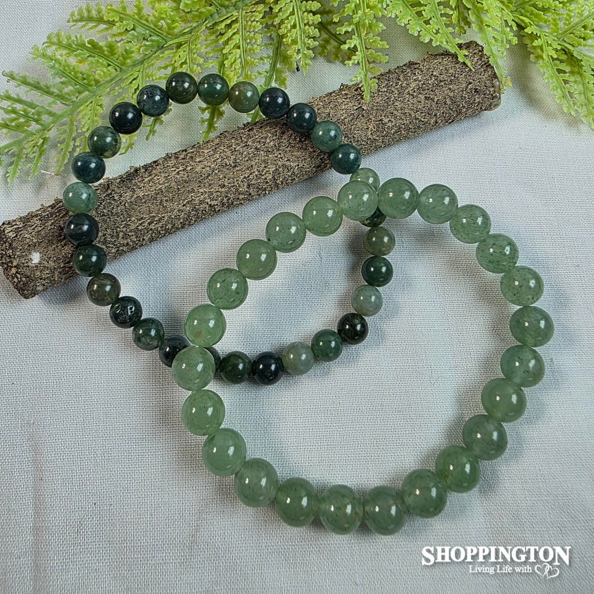 Crystal Gemstone Bead Bracelet - Aventurine