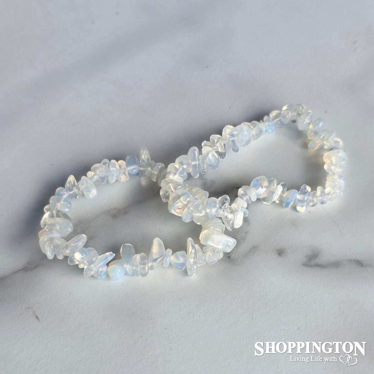 Crystal Gemstone Chip Bracelet - Opalite