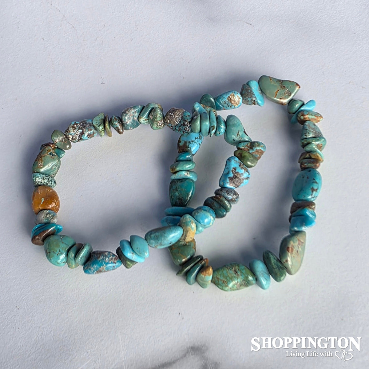 Crystal Gemstone Bead Bracelet - Turquoise