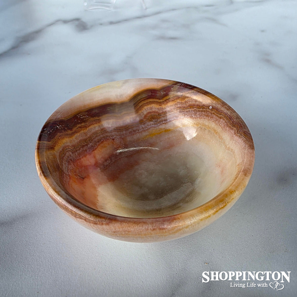 Green Banded Calcite Bowl (xs)
