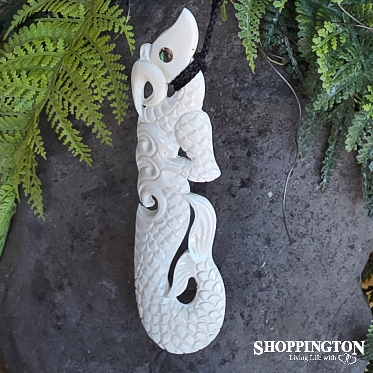 Bone Scaled Manaia Pendant