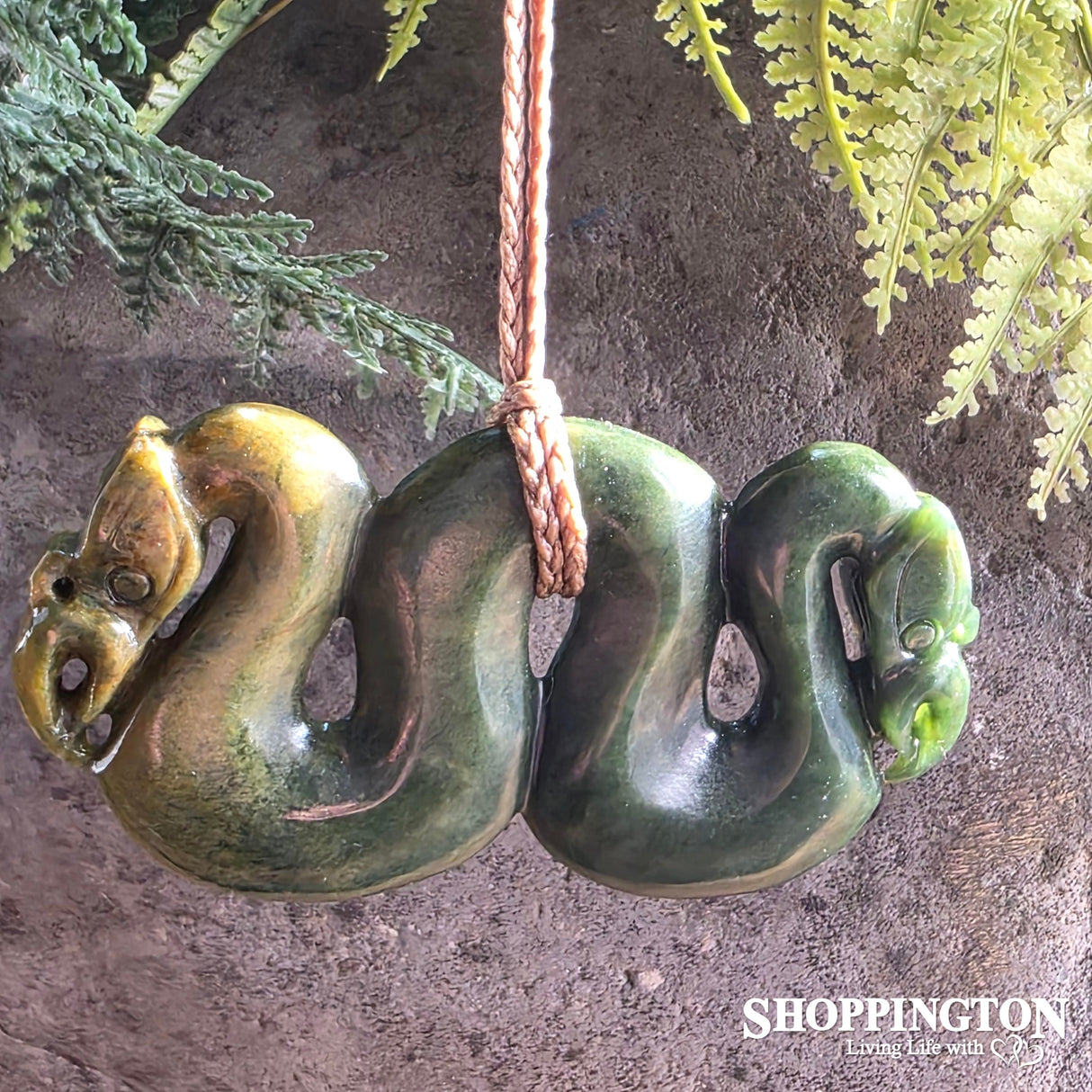 Pounamu - Twin Manaia Kawakawa