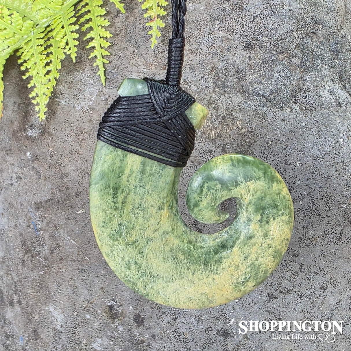 Flower Jade Koru Hook