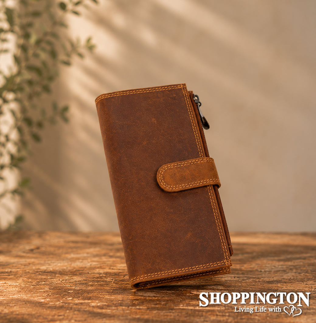 100% Leather Wallet with Zipped Coin Pocket