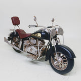 Die Cast Metal Replica Black & Gold Flame Motorbike