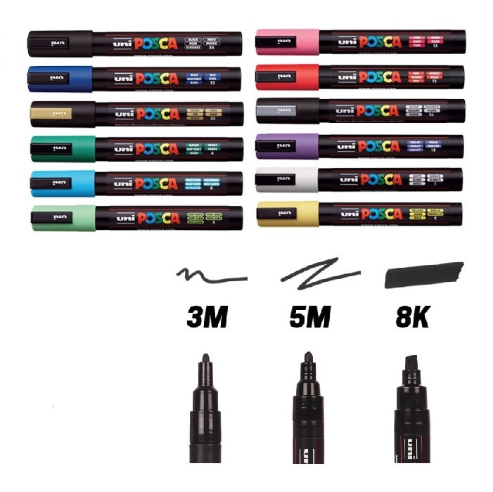 Uni Posca Markers 1.8 - 2.5mm 5M