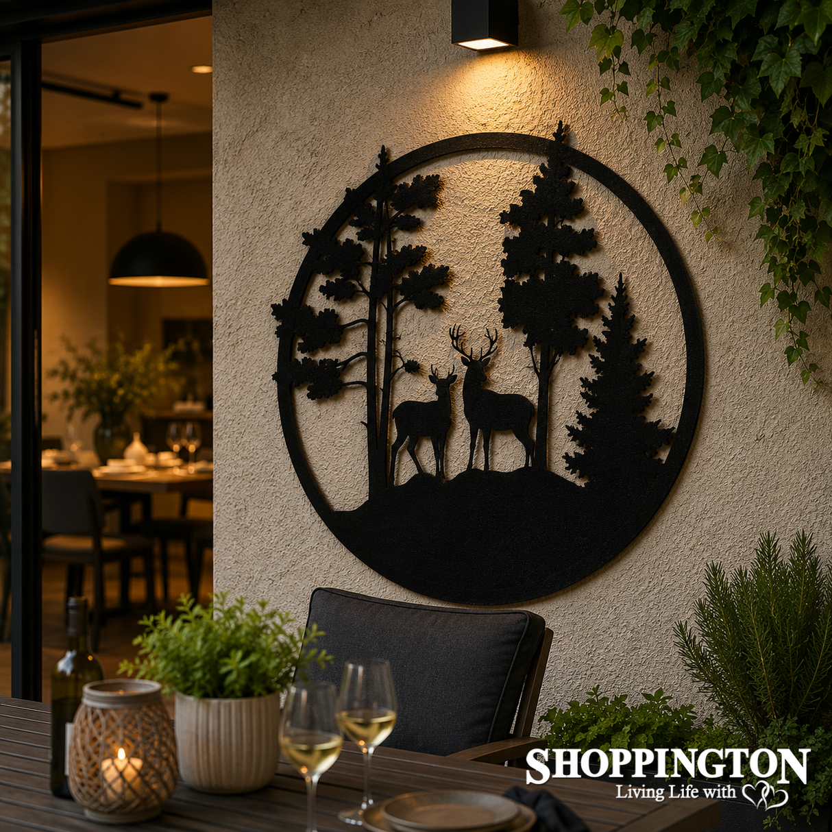 Deer ACM Outdoor Wall Art 120cm x 120cm