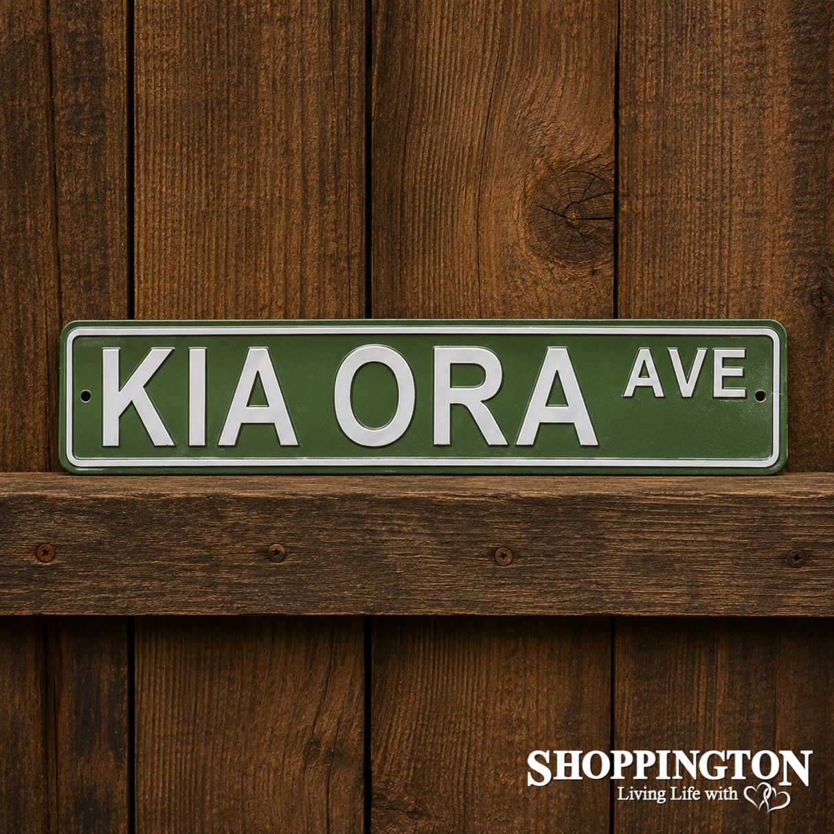 Kia Ora Ave Metal Street Sign