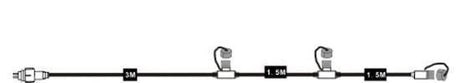 zwf Pondline 2 Pin Cable with 3 Connectors