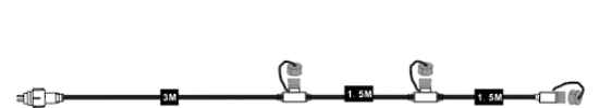 zwf Pondline 2 Pin Cable with 3 Connectors